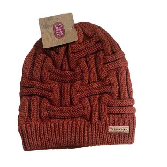 Clear Creek Accessories - Women's Warm Knit Beanie - Brick Red